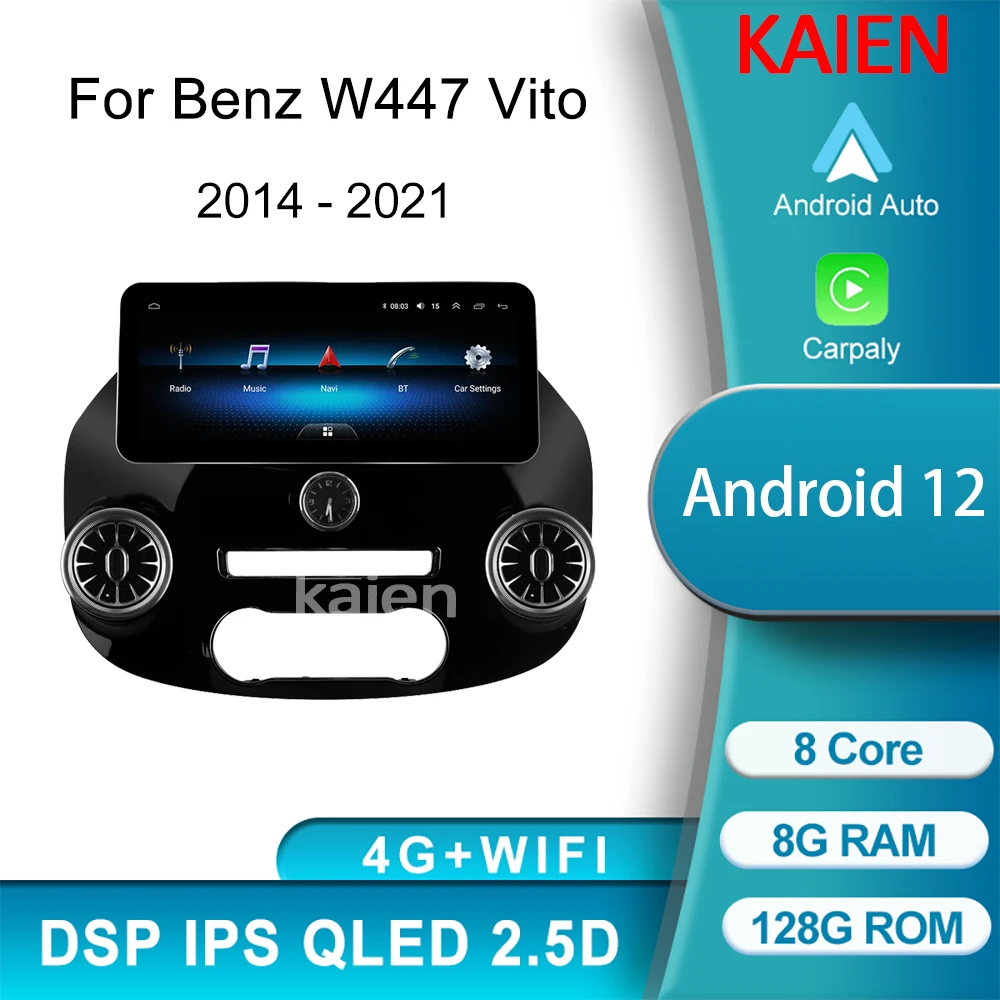 

Автомагнитола для Mercedes Benz Vito W447, 12,3-2014 дюйма, Android, GPS, 4G