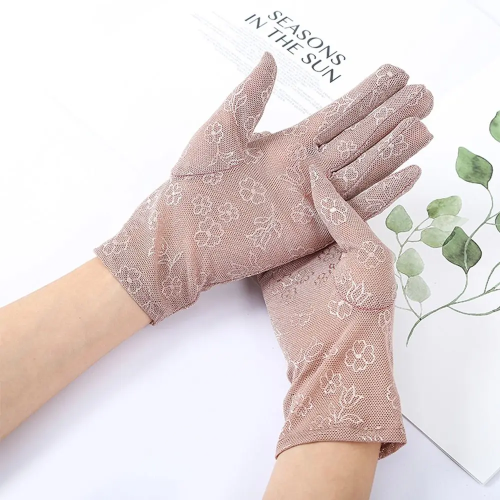 

Driving Mesh Anti Uv Sunscreen Breathable Women Gloves Finger gloves Driving Gloves Mittens