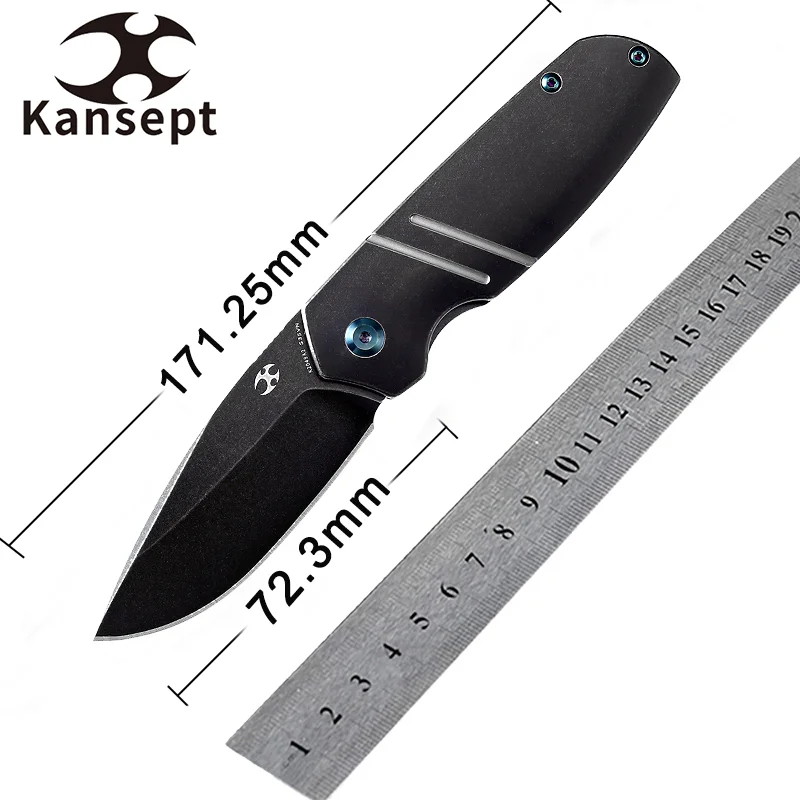 

Складной нож kanseven Turaco K2049A2, черный камень, потертый, CPM S35VN, лезвие с титановой ручкой для кемпинга, охоты, повседневного использования