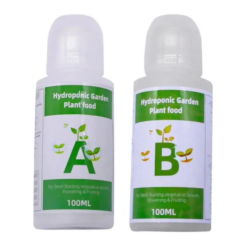 Hydroponic Garden Plant Food A+B Two Part Liquid Plant Growing Nutrient