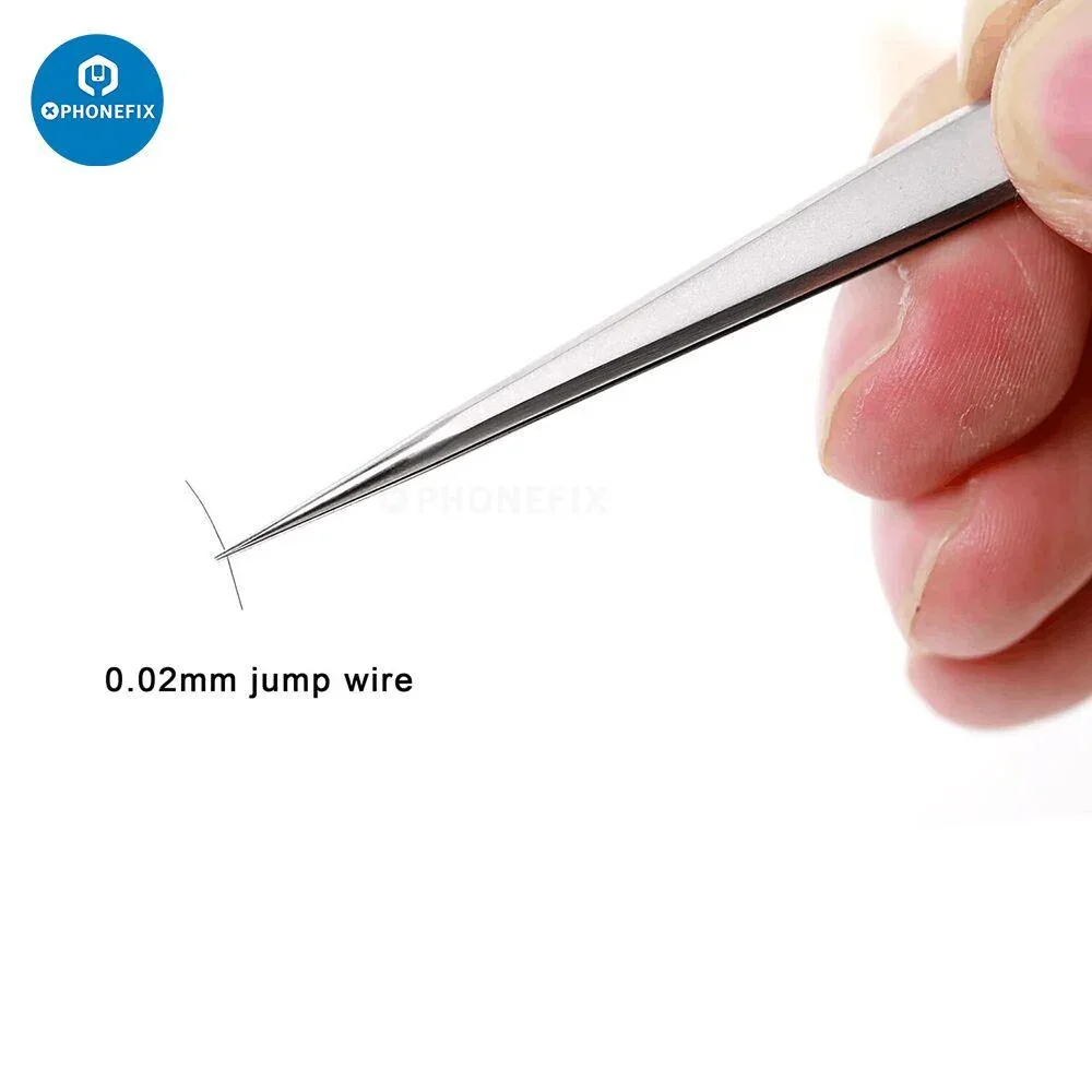 2UUL TW01 3D Hand Finish Tweezer for Mobile Phone PCB Motherboard Craft Jewelry Electronics Flying Wire Spot Welding Clip Tools