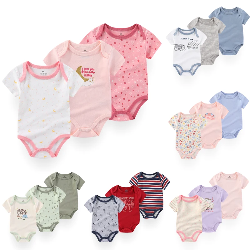 The Caleb - Baby Unisex 4pcs Cartoon Print Bodysuits M main image 0