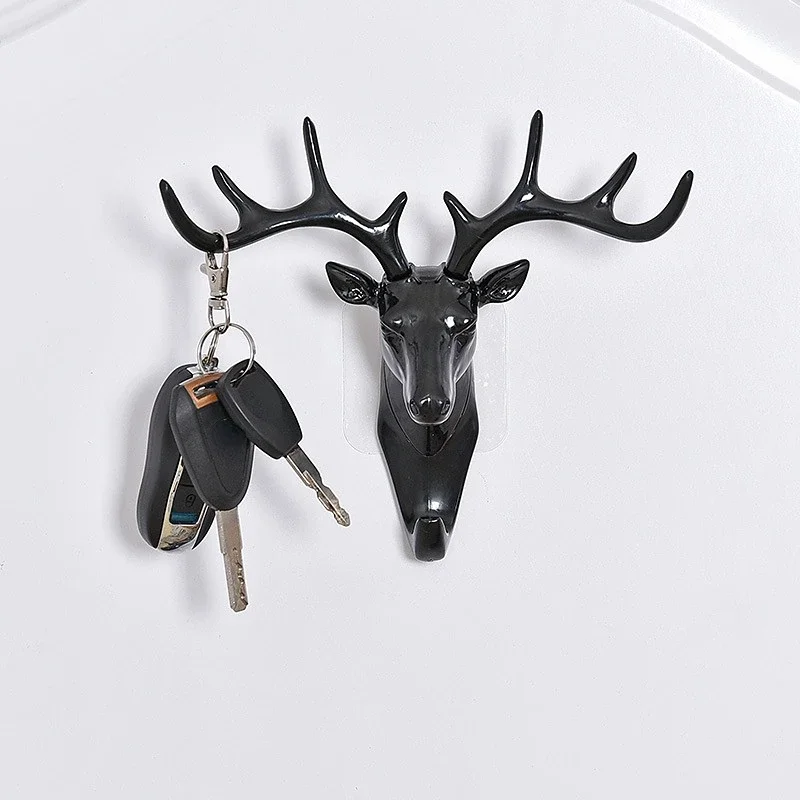 

Three-dimensional Antler American Wall Decoration Hook Creative Personality Deer Head Wall Hook Seamless Key Wall Hook