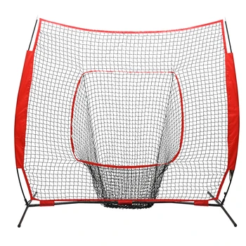 Red Pro Baseball Softball Hitting Pitching Net Baseball Backstop Practice Net 2