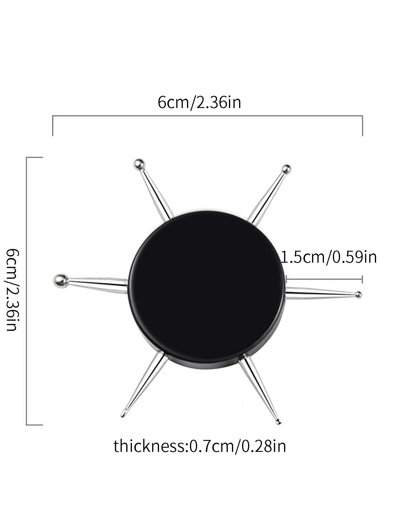 Description Picture 6 of item1pc 6 Head Nail Art Dotting Tools Disc Nail Drill Point Nail Tools Dot Painting Tools Nail Point Drill Pen