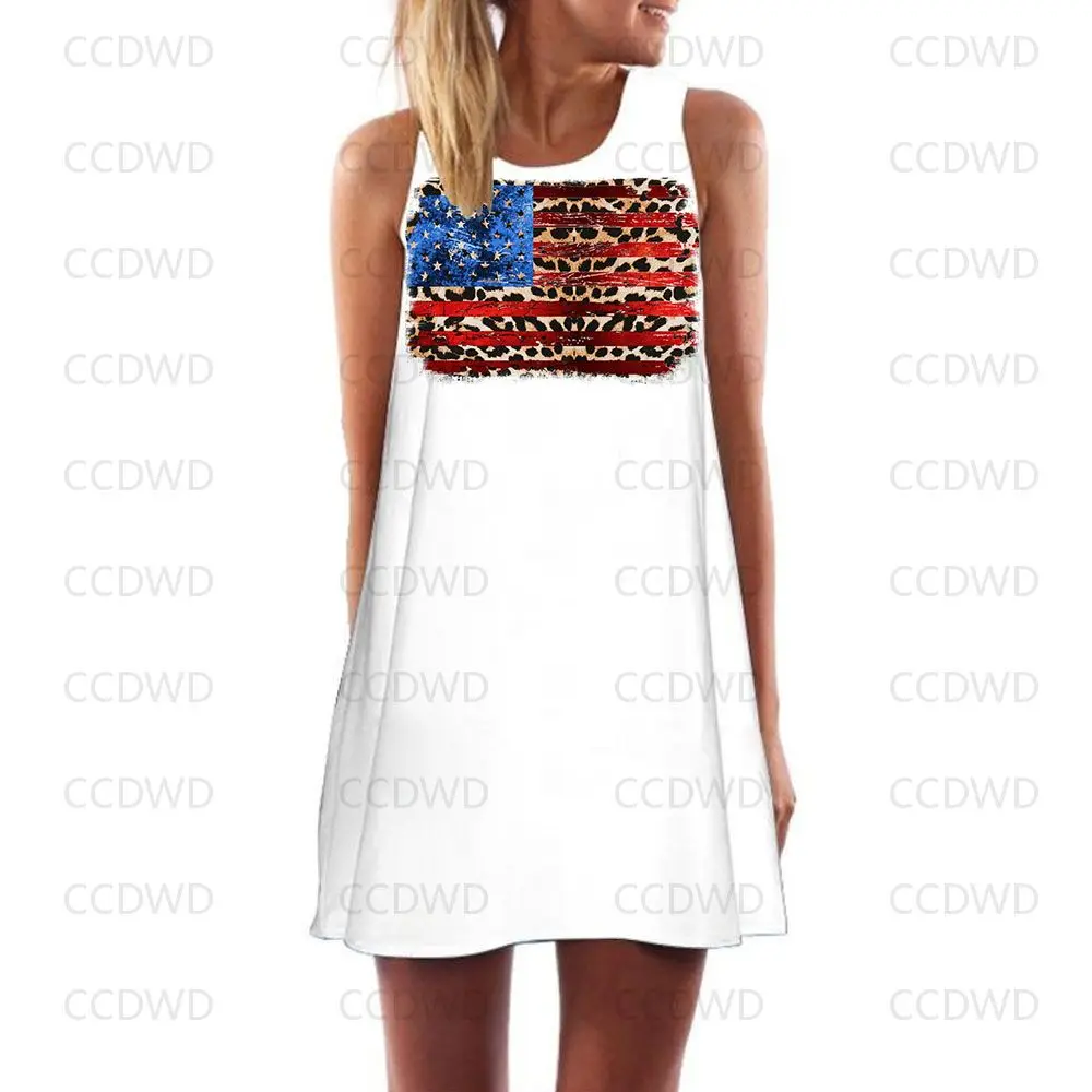 

Elegant Women's Dresses for Party 2022 Sleeveless Slip Dress Graffiti Bohemian National Flag Prom Trend Y2k Translations of Sexy