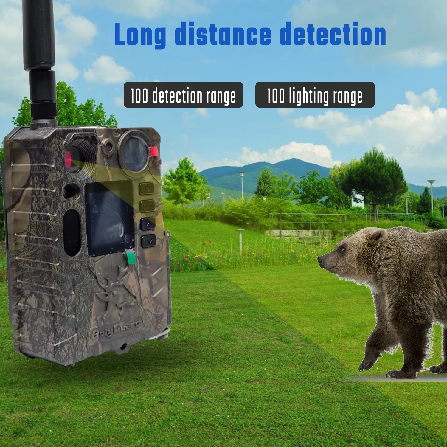 BolyGuard BG410-MS 4G Wireless Hunting Trail Camera 37MP/4K FHD Black IR 940nm Invisible Wildlife Camera for Wildlife Security Hunting Trail Camera Trail Camera