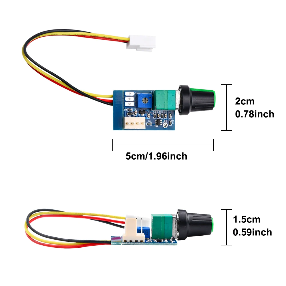 DC 12V PWM Motor Speed Controller Fan Speed governor 4Wire Adjustable DC Control Switch for PC CPU Cooler Fan Manual Stop