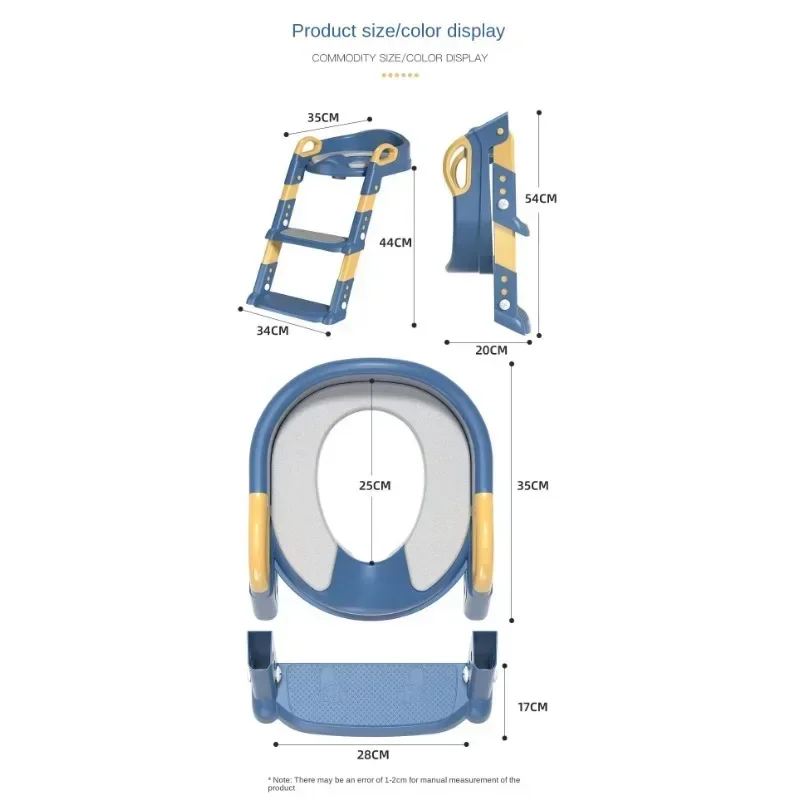 Description Picture 3 of itemNew Stepped Children's Toilet Foldable Foot Stool Multi-functional Toilet Boy Girl Baby Toilet Training Potty Ladder for Kids