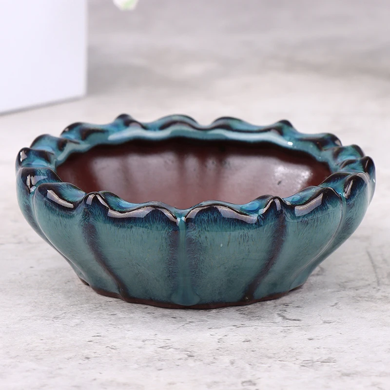 1 Stück 10*3,4 cm lila Sand Blumentopf mit Löchern atmungsaktive Pflanze Home Decoration Ornamente горшки для бонсай с отверстиями – Detail 10