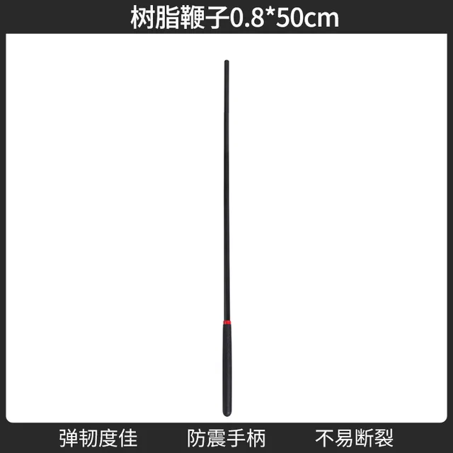 50CM Elasticity Resin Material Straight Whip Riding Crop Flogger Black Glossy Handle Cover Paddle Slapper for Horse Training 6