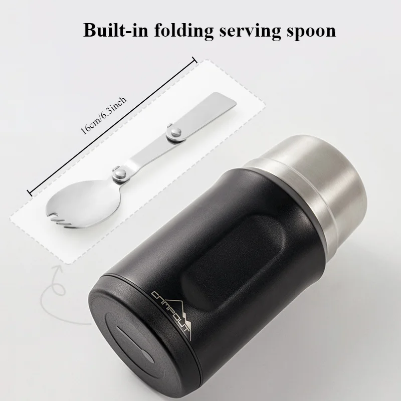 Outdoor Camping Thermos Cup Waterbottle, Thermal Water Bottle, Double Insulated Lunch Box, Camping Cookware Camping Equipment