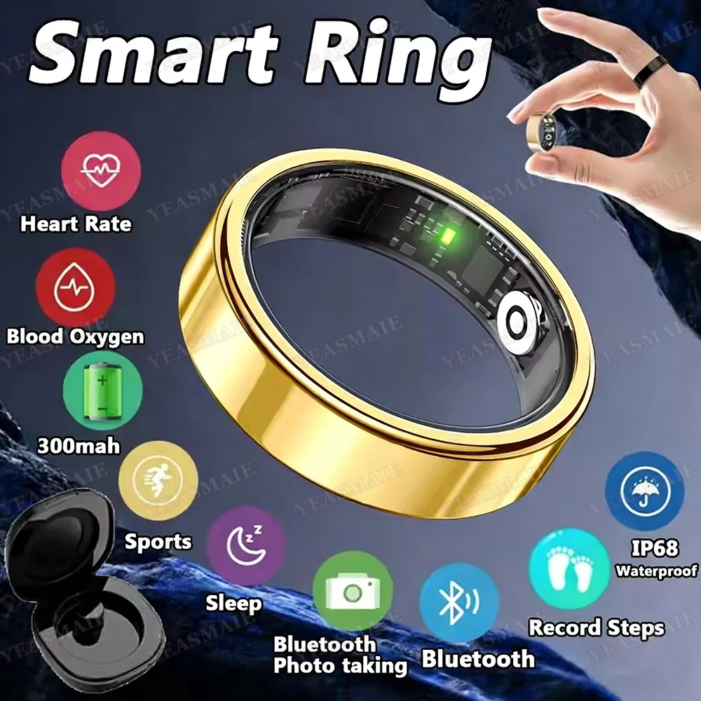 2026 Gesture Swing Women’s Smart Ring Men’s Health Sleep Heart Rate Monitoring 5ATM Waterproof Multi-sport Mode Sports Smartring 1