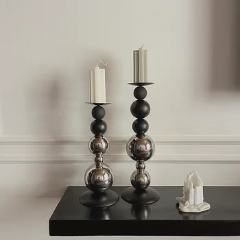 Vintage Accessories Candle Holders Nordic Christmas Wedding Decoration Candlestick Lanterns Candelabros Decoration HomeLTY40XP