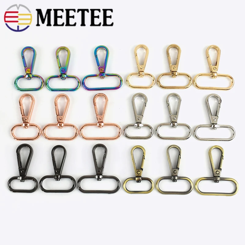 

10/20Pcs 16-50mm Metal Buckles Bag Strap Swivel Trigger Lobster Clasps Webbing Connector Snap Clip Hook DIY Hardware Accessorie