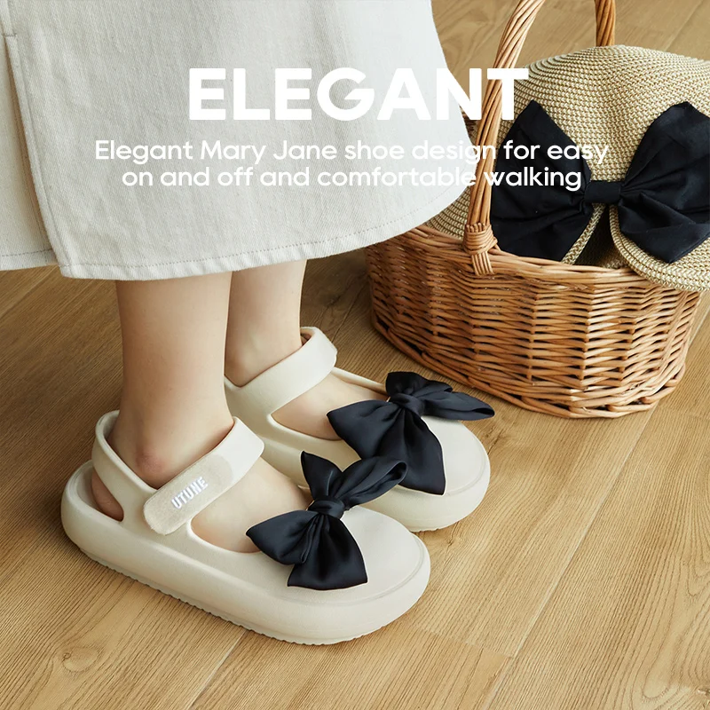 Women Sandals Garden Shoes Soft Sole Slippers DIY Platform Thick Sole Summer Mary Jane Hook & Loop