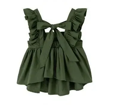 Green suspender skirt