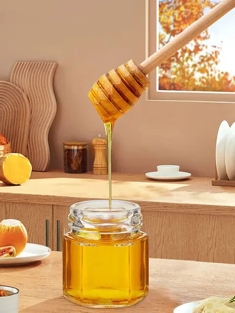 30 Vasetti Miele In Vetro Esagonali Da 45ml - Con Coperchi Dorati E Accessori Per Decorazione - Foto 4