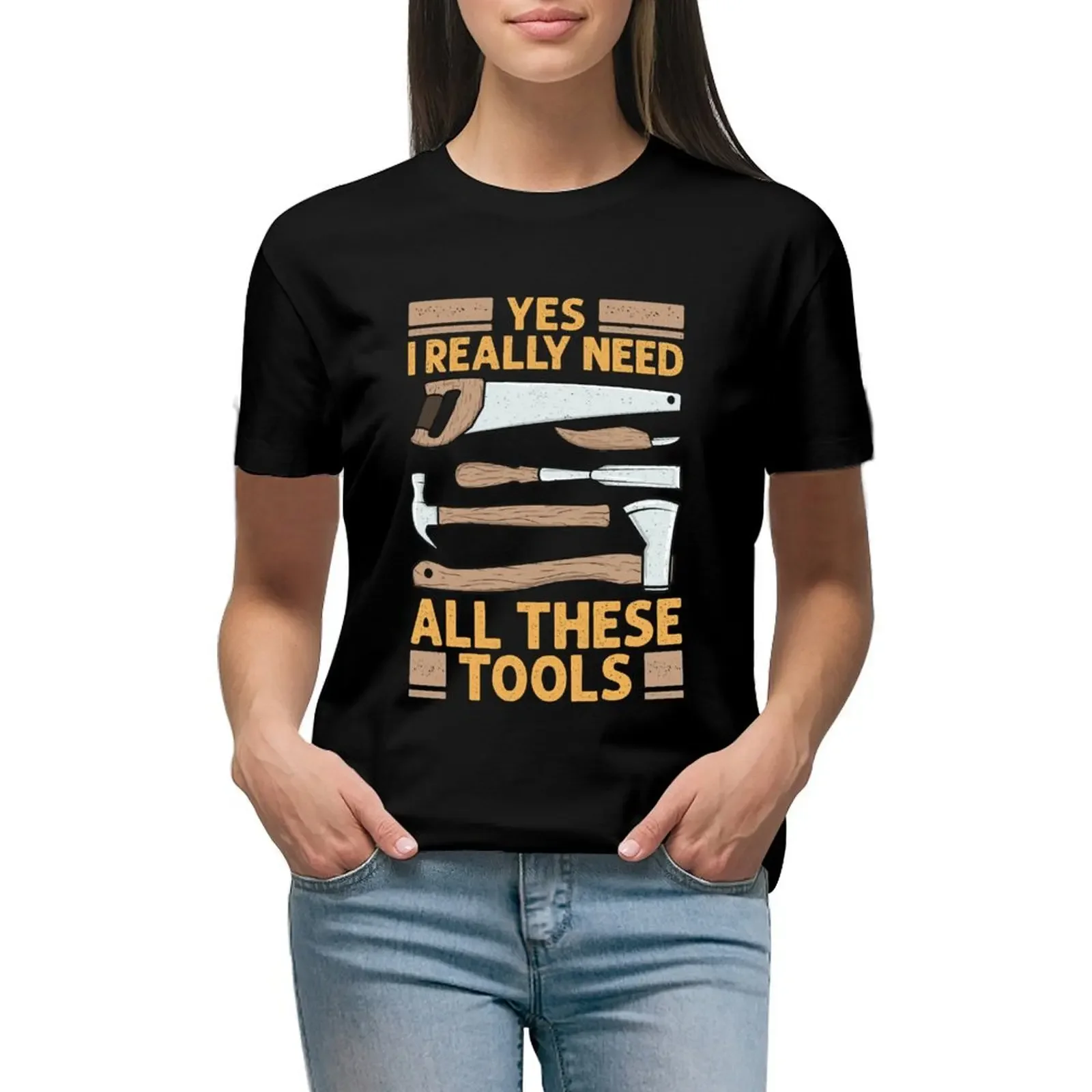 

Woodcarving Carpenting Whittling for a Woodworker Funny T-shirt tees Female clothing fashion woman blouse 2024