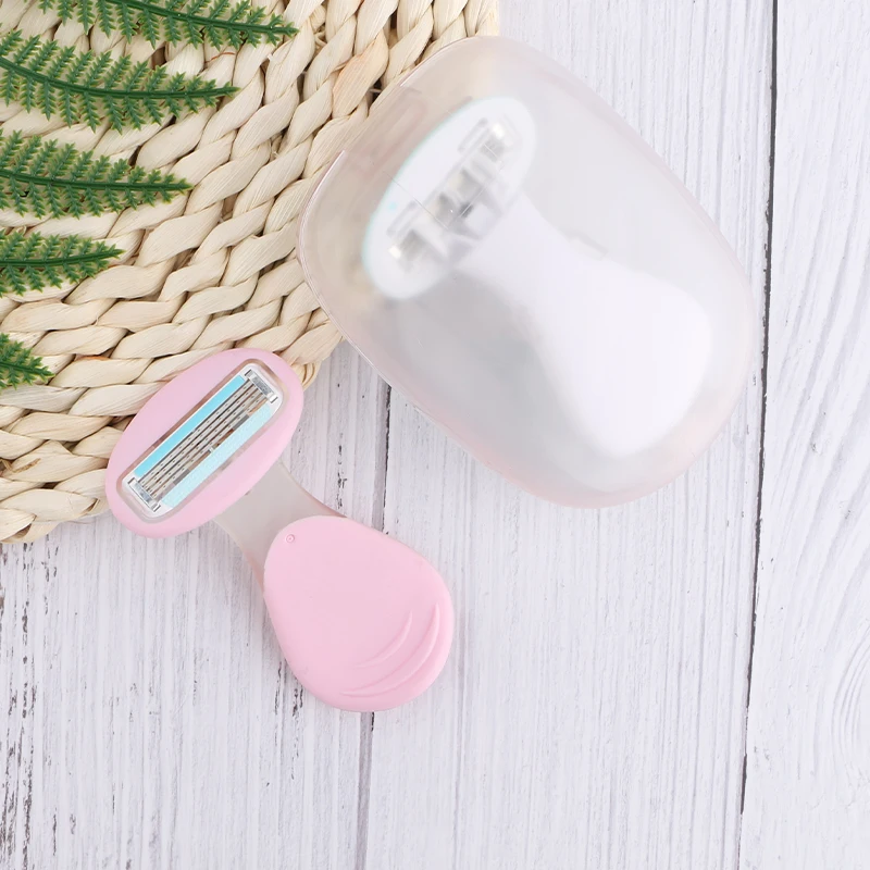 Portable Women's Safety 4-Blades Shaving Razor Body Face Bikini Underarm Hair Removal Manual Shaver Tool With Travel Case 5