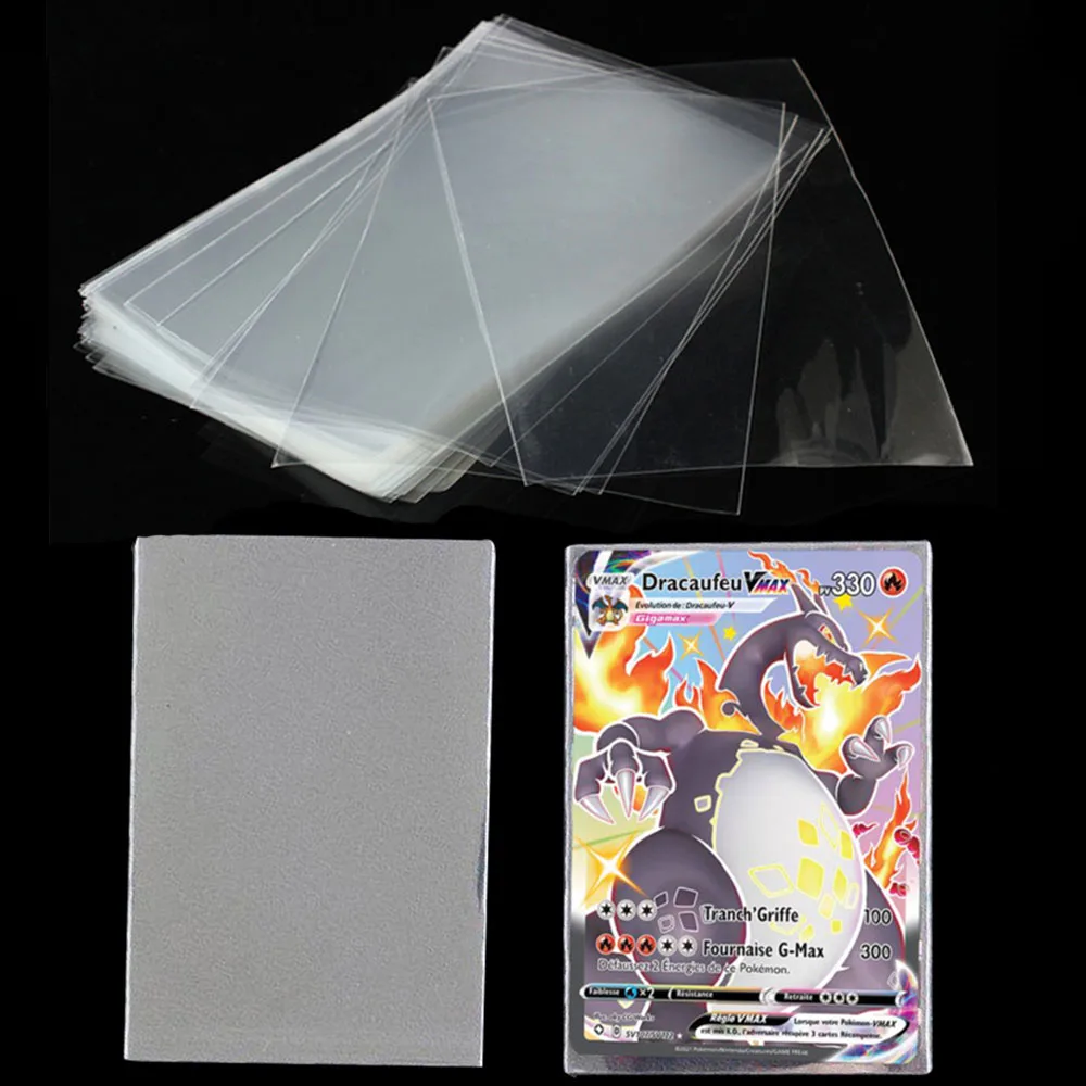 100-1000Pcs Card Sleeves Transparent Cover Clear Cards Holder For Board Playing Game ID Trading Protector Folder Photo Pouch