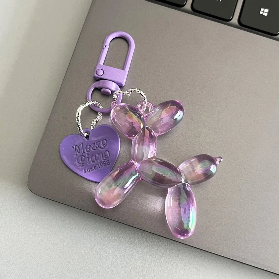 Portachiavi Cane Palloncino Kawaii - Ciondolo Per Borse E Zaini Da 9 Cm, Regalo Originale Per Ragazze