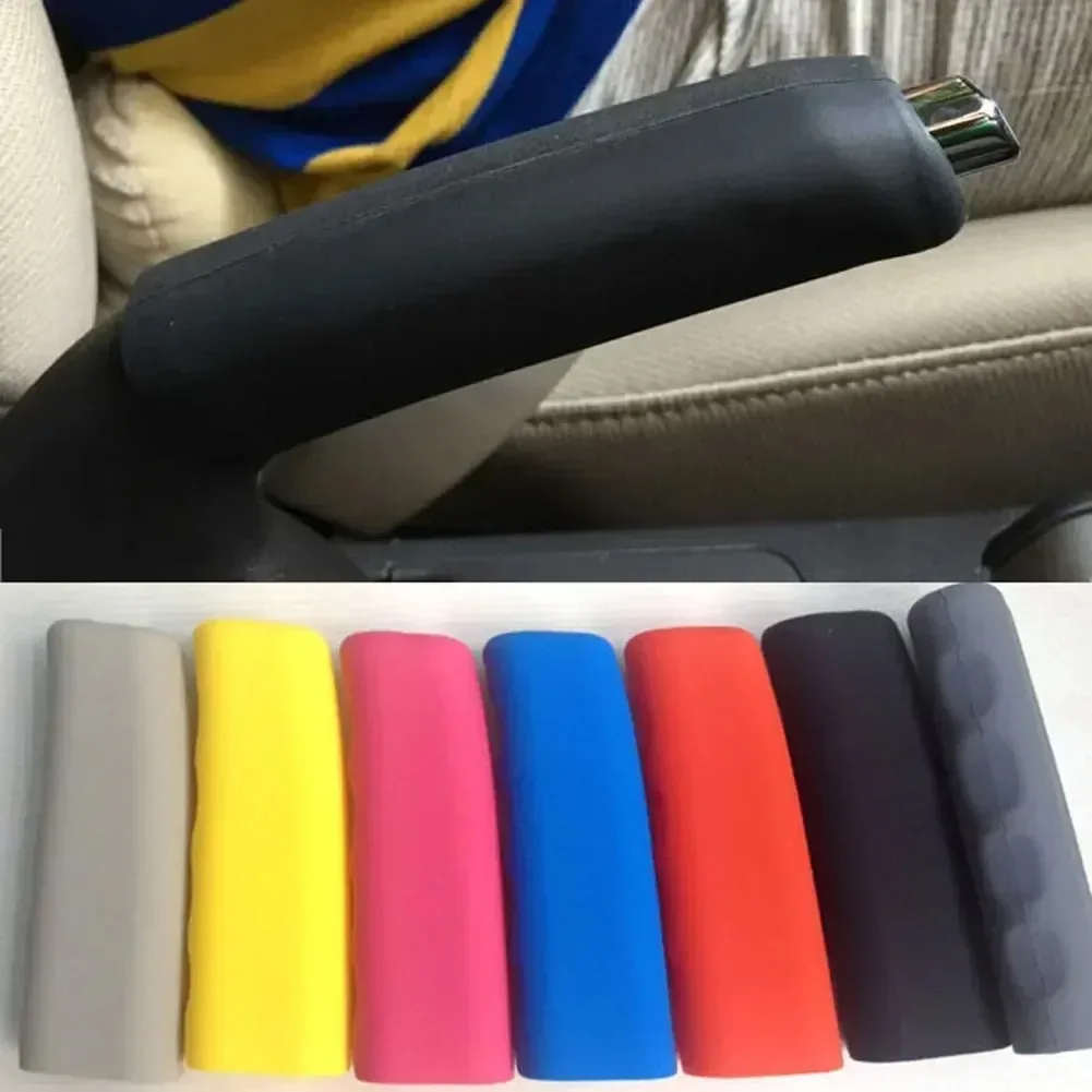JDM Silicone Handbrake Covers Nonslip Hand Brake Cover Case Gear Knob Sleeve Protector Car Decor hand brake cover
