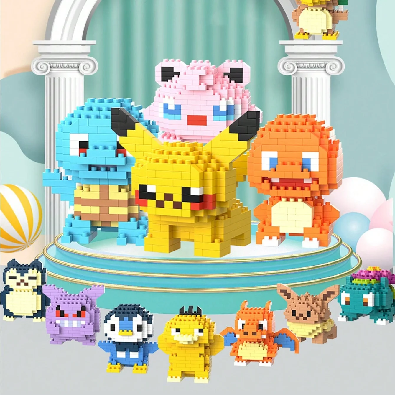 building block toys are luxurious children's toy models, suitable for educational DIY games for boys and girls, cartoon anime - 2