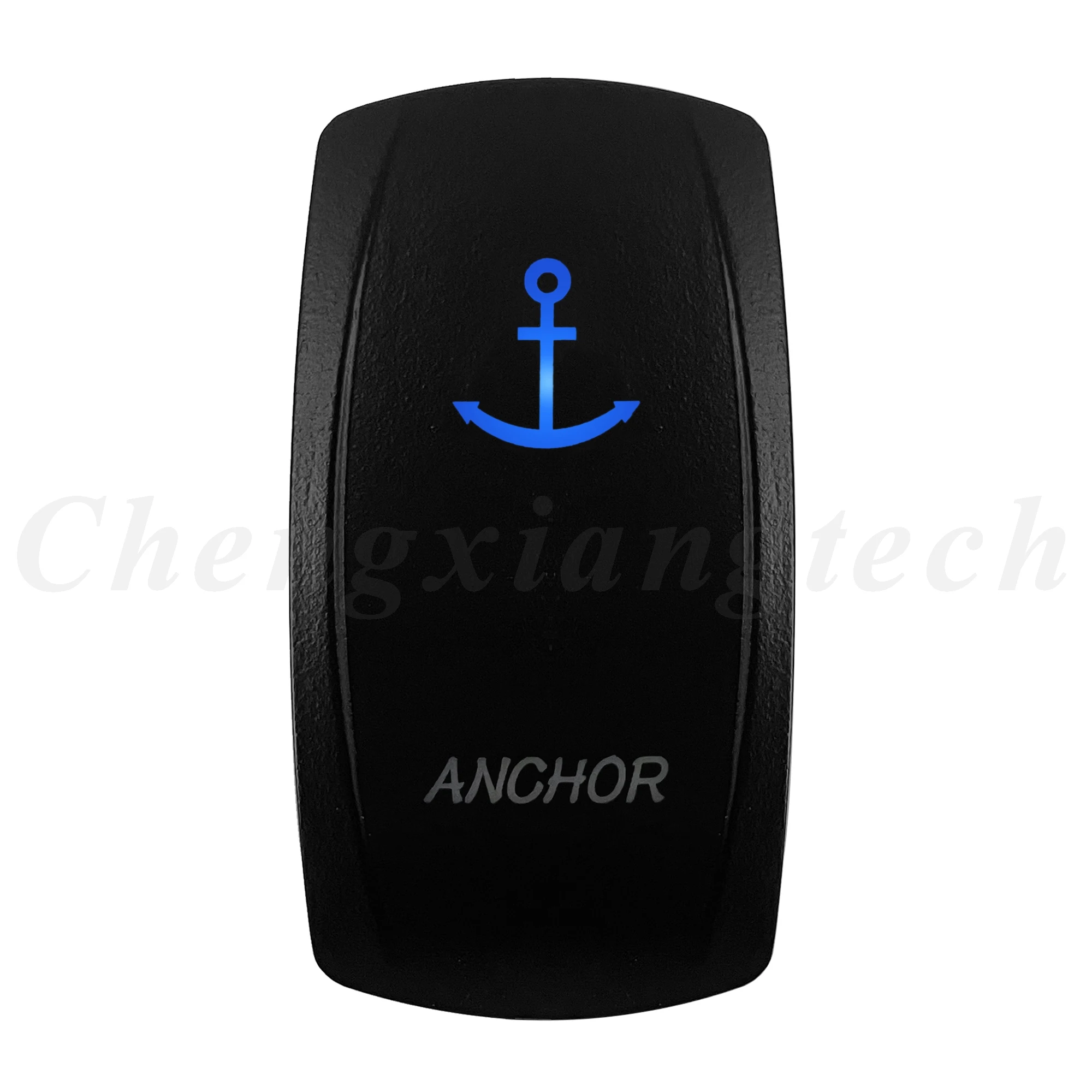 12V 20A Blue LED Waterproof Laser Rocker Switch - IP68 Rated