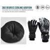 Men Black Ski Gloves Ultralight PU Waterproof Winter Warm Gloves Snowboard Male Cycling Motorcycle Riding Snow Windproof Gloves 4