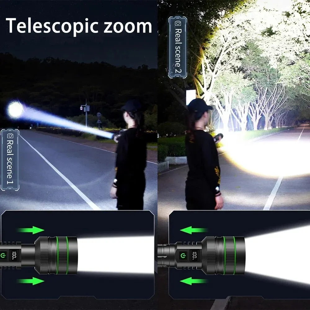 LED Zoomable High Power Tactical Flashlight for Outdoors 3