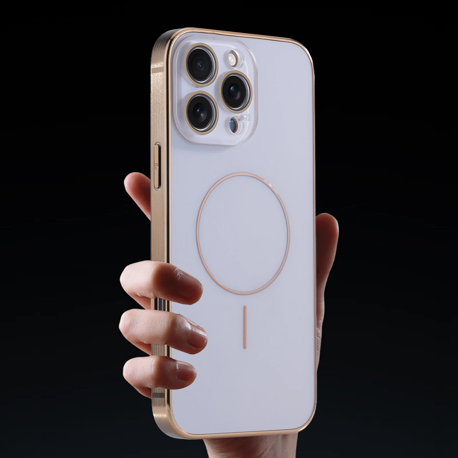 Luxury Magnetic Shockproof Phone Case with Lens Protection and Electroplated Design