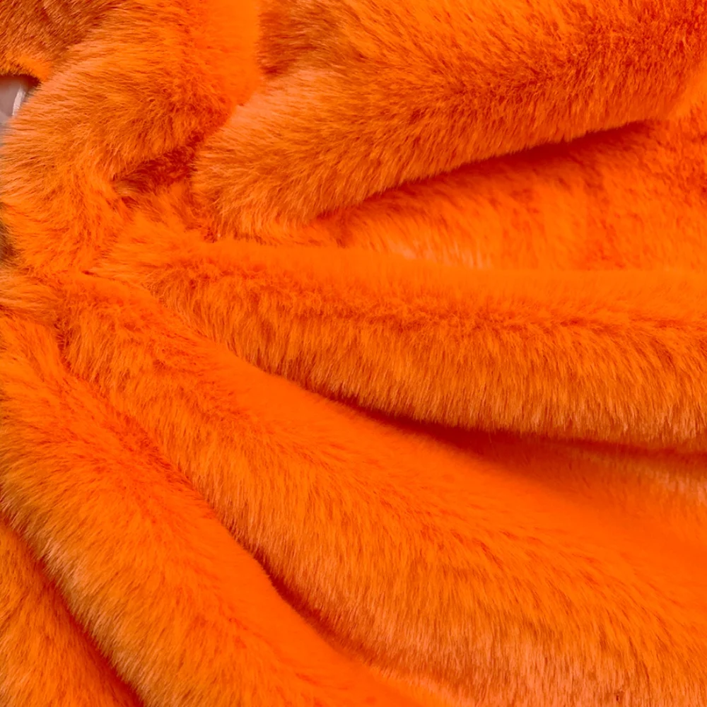Luxurious Super Soft Faux Rabbit Fur Plush Fabric - 100% Polyester, 10mm Pile, Ideal for DIY and Sewing Projects