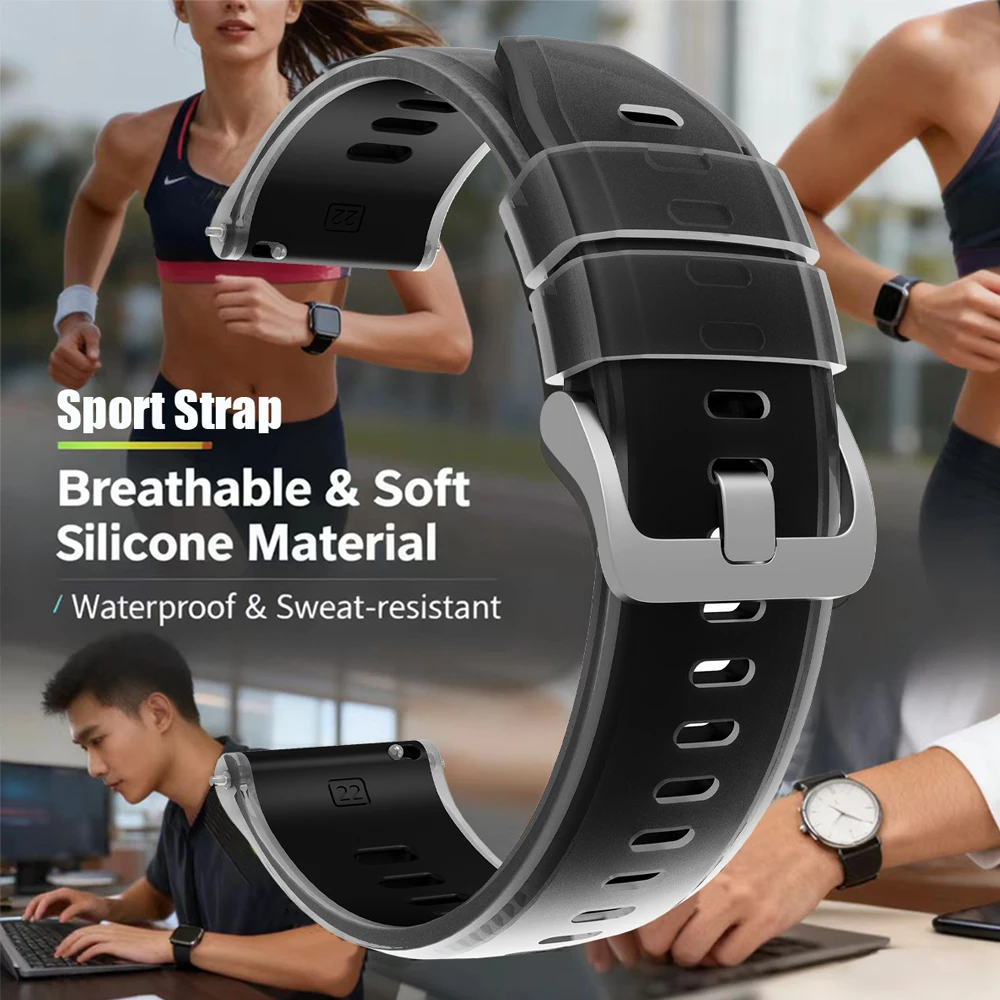Silicone Sport Replacement Band for Huawei Watches - 22mm Bracelet