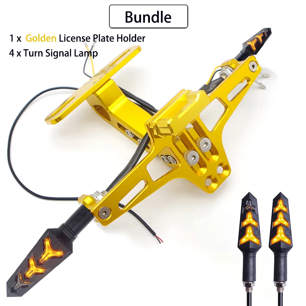 Supporto Targa Moto Cnc Luci A Led Indicatori Di Direzione Per Yamaha Bws 125 Pw 50 Dt 50 Drag Star 400 Cygnus X125 Pw 80 Yz450F
