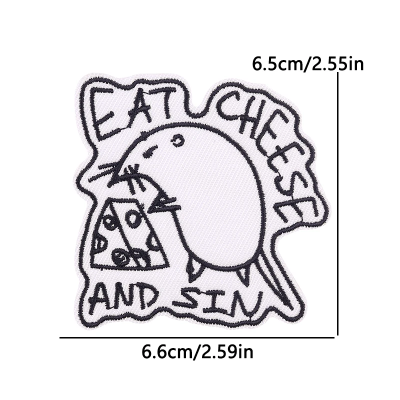 Animal Cat Possum Fox Patch Cartoon Embroidery Patch Iron On Patches For Clothing Thermoadhesive Patches On Clothes Sewing Badge