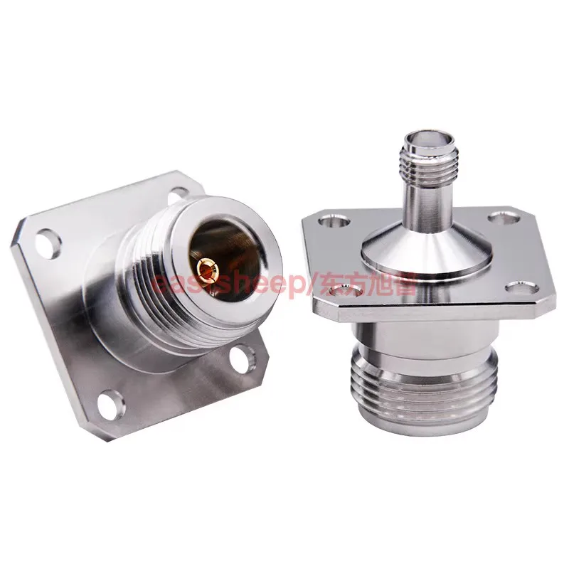 eastsheep Rf adapter N/SMA-KFK-4 N female rotation SMA female 4-hole flange chassis fixed 6G