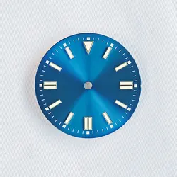 Multicolor Luminous Watch Dial - 28.5mm No Logo Design - 28.5mm (Blue)