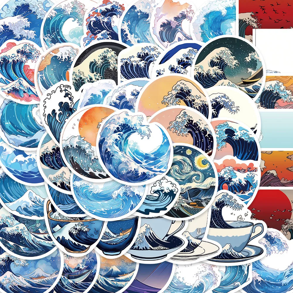 

10/30/50PCS New Ocean Sticker Pack Cartoon Creative Animation iPad Computer Luggage Table Chair Decoration Waterproof Wholesale