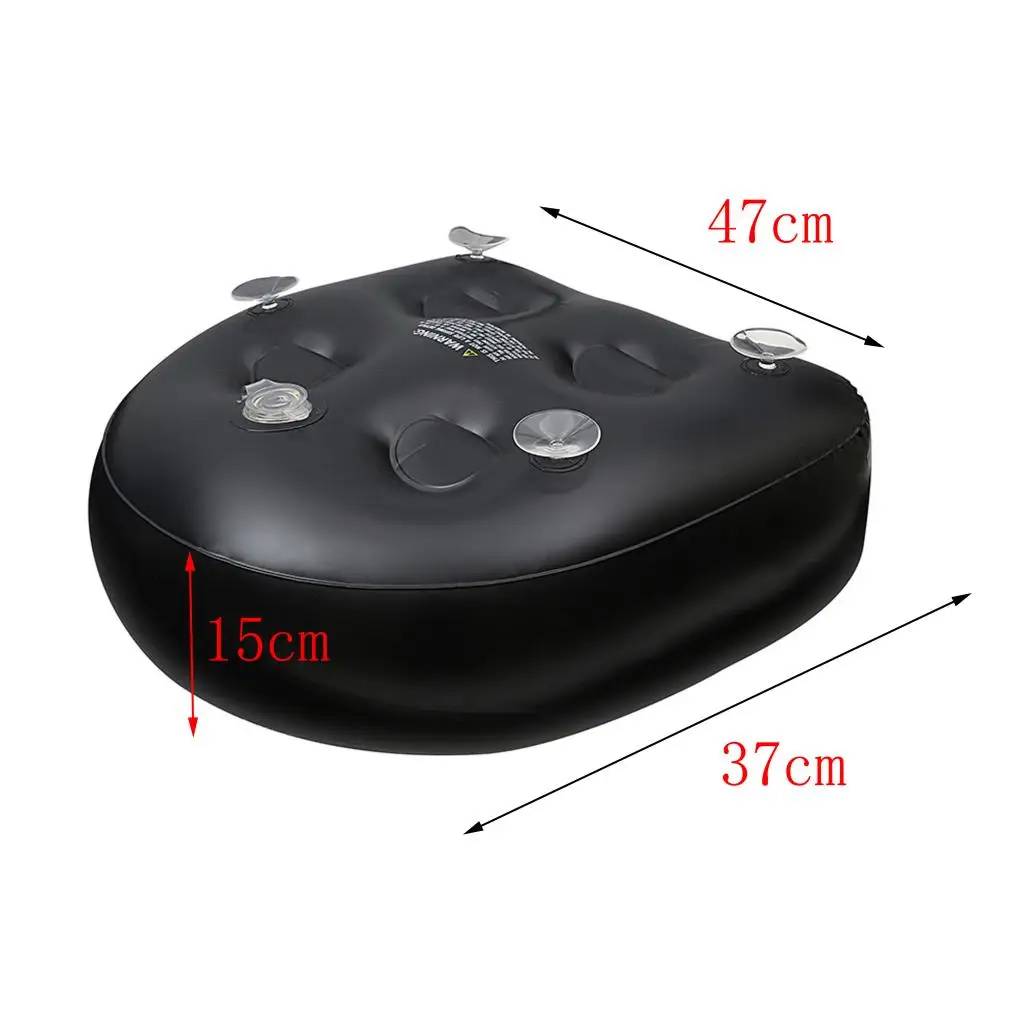 Seat Cushion Black PVC Spa Booster Seat Soft Water/Air Inflatable Hot Tub Cushion Pad