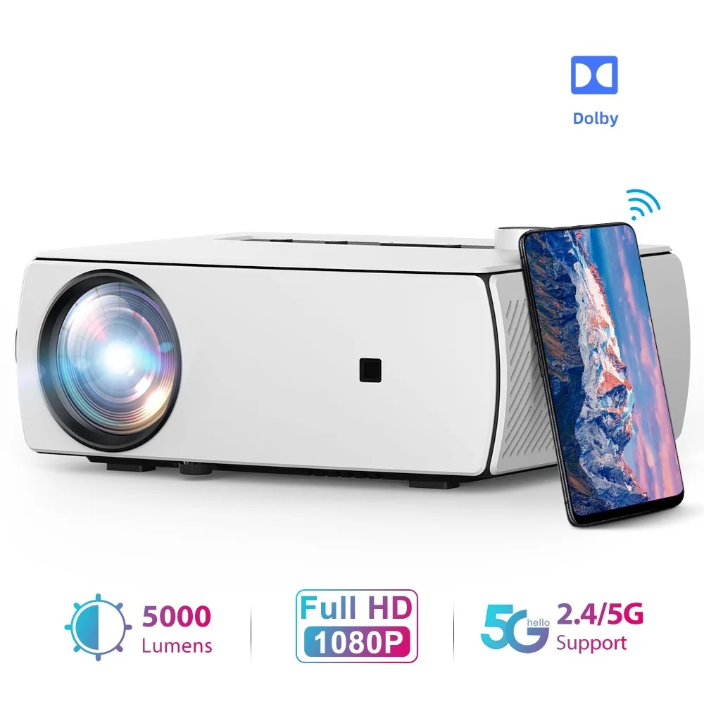 홈 시어터용 휴대용 LED 프로젝터, 스마트 영화 비디오 3D 비머, YG430,..