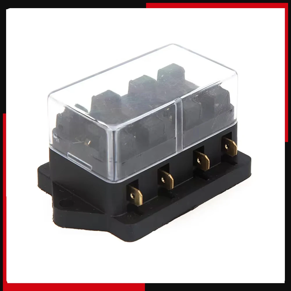 Universal Car Truck Vehicle 4 Way Circuit Automotive Middle-sized Blade Fuse Box Block Holder