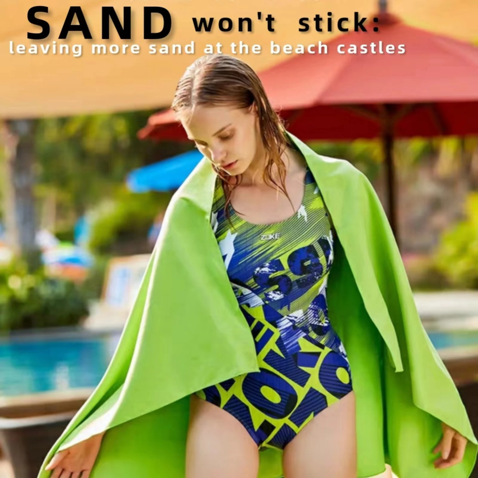 1 piece of quick drying towel, suitable for travel and beach-lightweight and compact ultra-fine fiber towel set, perfect for y