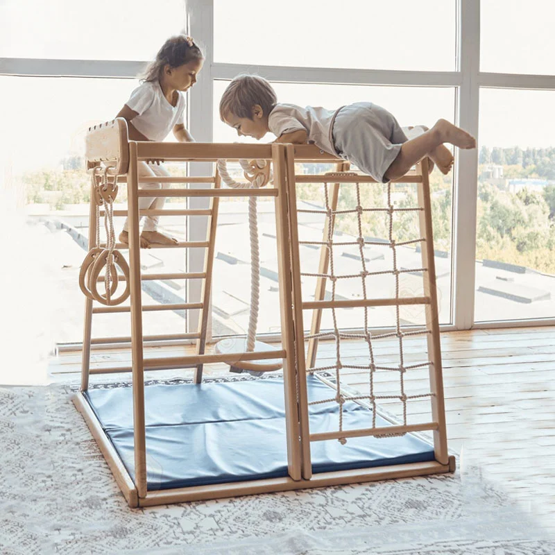 Marco De Escalada 3 En 1 De Madera Para Niños – Triángulo, Arco Y Rampa Plegable | Montessori De 2 A 8 Años