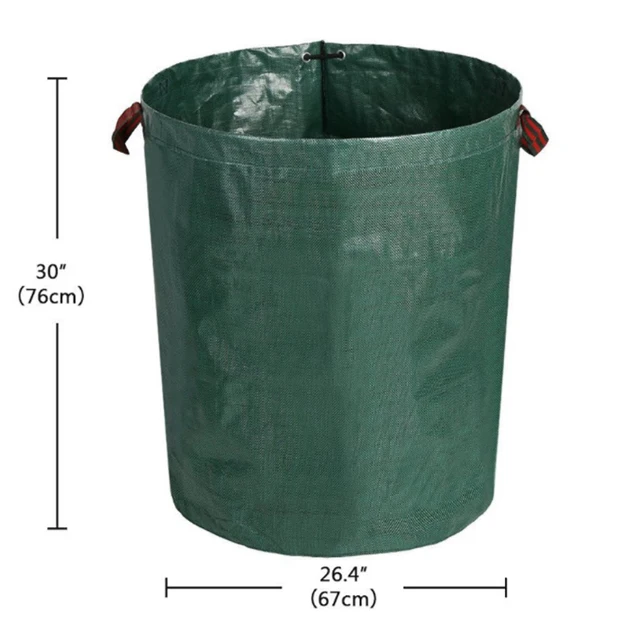 Nagy Kapacitású Gyomirtás Szemétgyűjtő Táska Kiváló Minőségű Udvari Hulladéklerakók Levél Alom Tároló Kert Tisztítószerek - Image 2