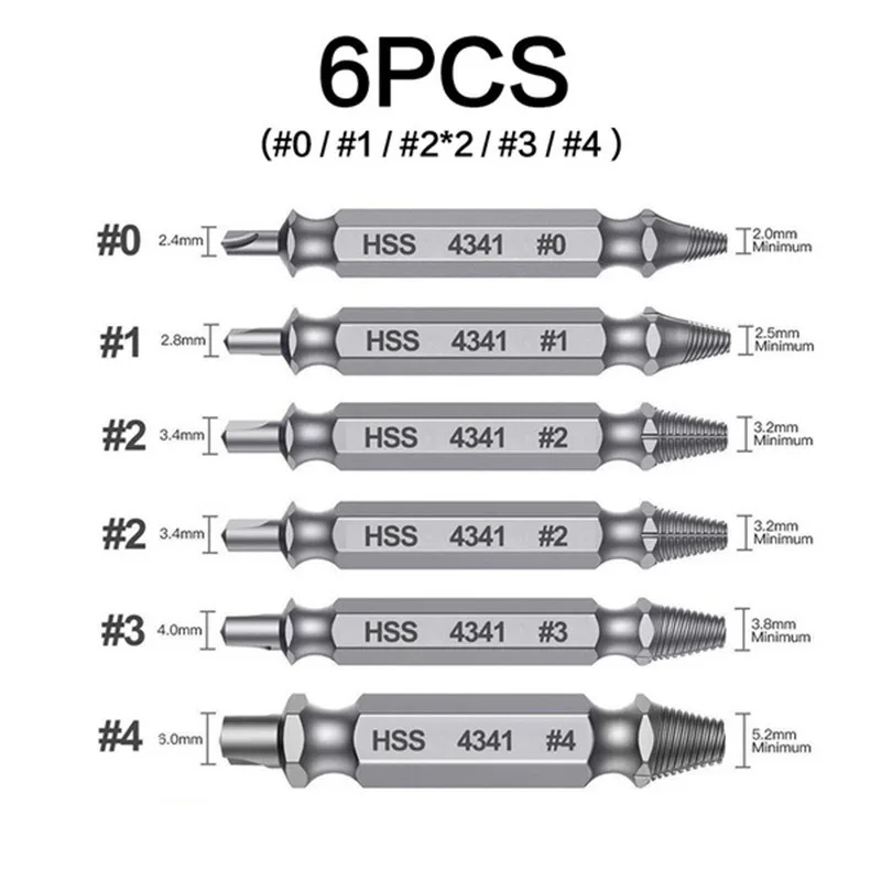 HSS Damaged Screw Extractor Remover Drill Bit Set Disassemble Screws Bolt Stud Slip Teeth Demolish Stripped Broken Remover Tools disassemble screws bolt stud slip teeth damaged demolish stripped tools 22pcs 33pcs extractor screwdriver remover set