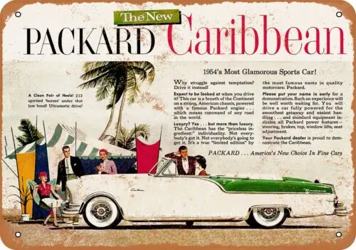 Металлический знак-1954 Packard Карибский-винтажная репродукция