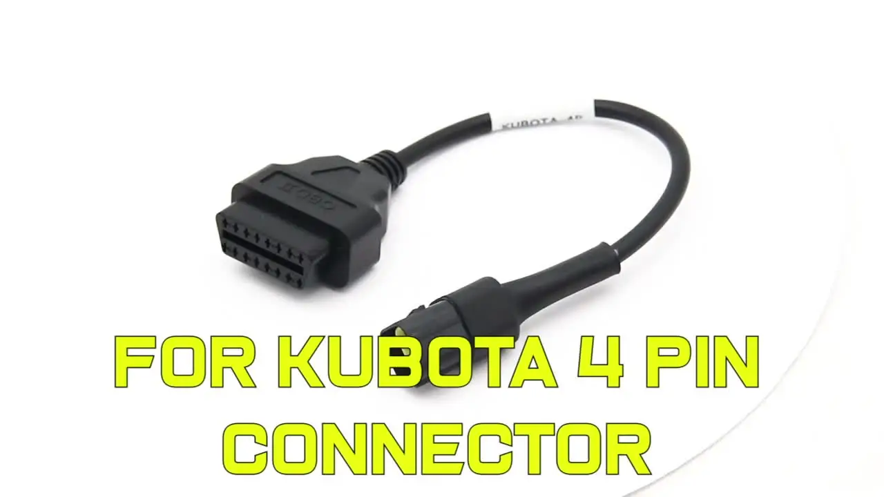 VZG 4 Pin OBD1 To OBD2 Adapter Cable For KUBOTA Diagnostic - View #3