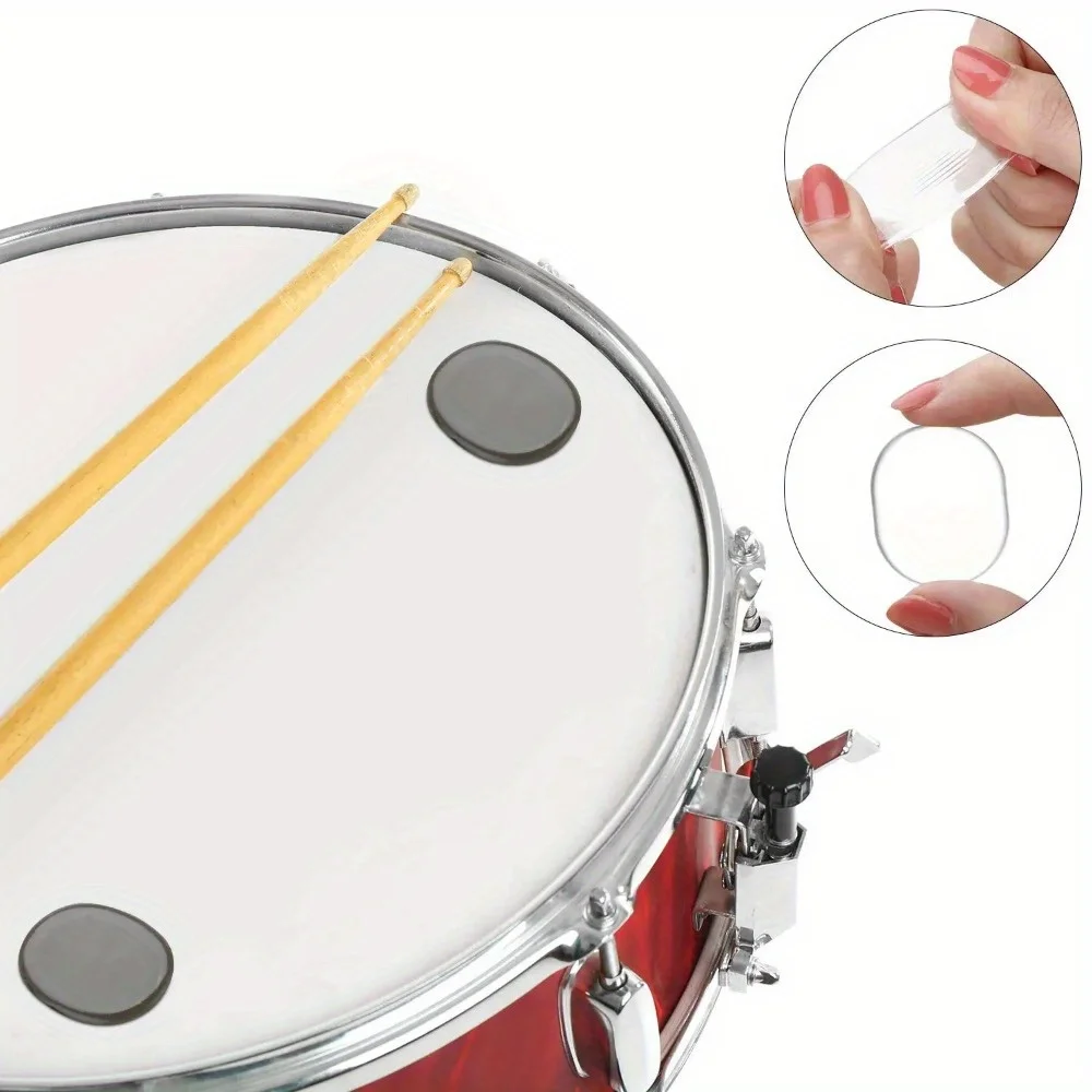 Drum Dampeners 18PCS Drum Dampeners Moon Gels Silicone Gel Pads Soft Drum Dampeners for Drums Cymbals Tone Control