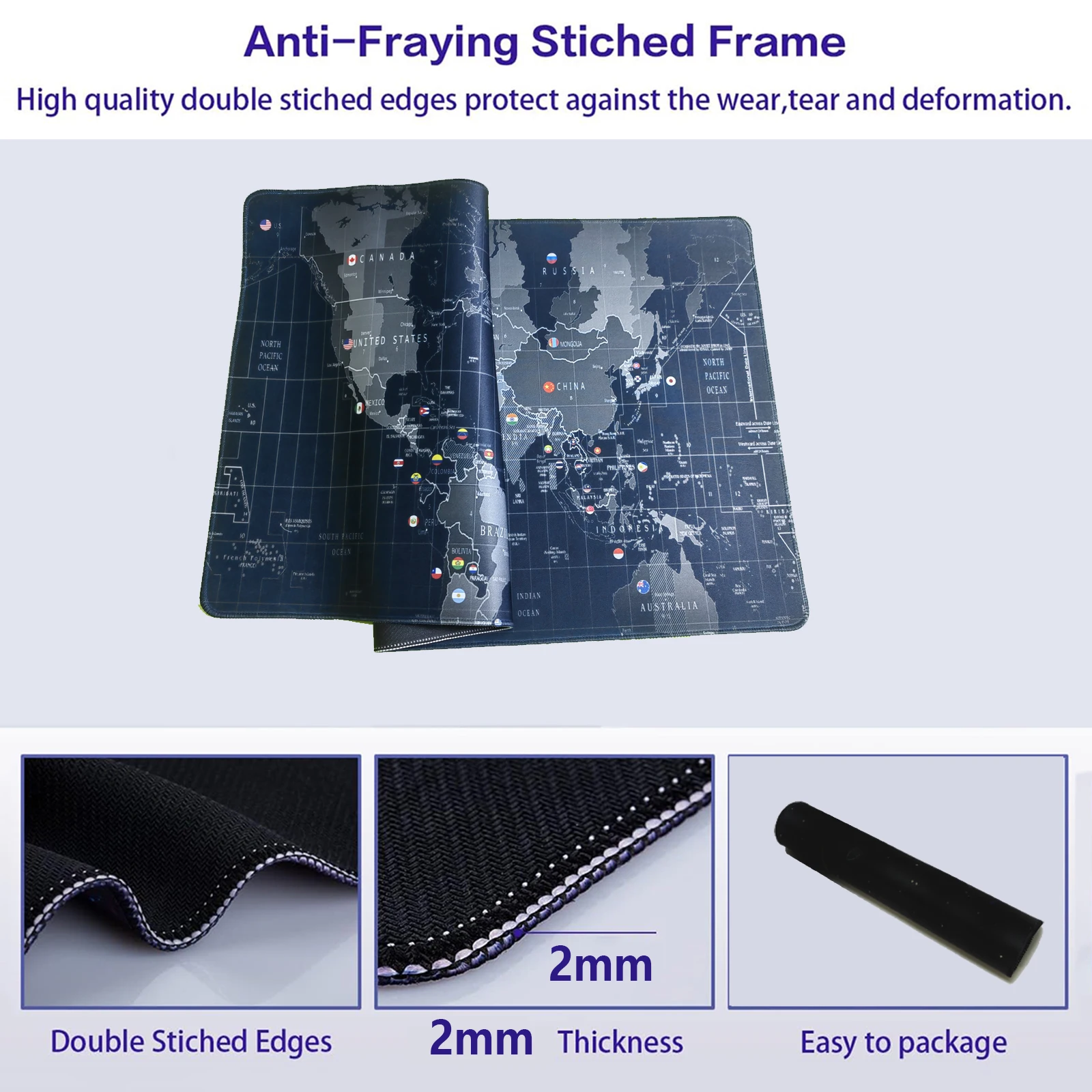 Professional Large Mouse Pad & Computer Game Mouse Mat (35.4x15.7IN/31.5X15.7IN Map) (90 x40/80x40cm Map) 6